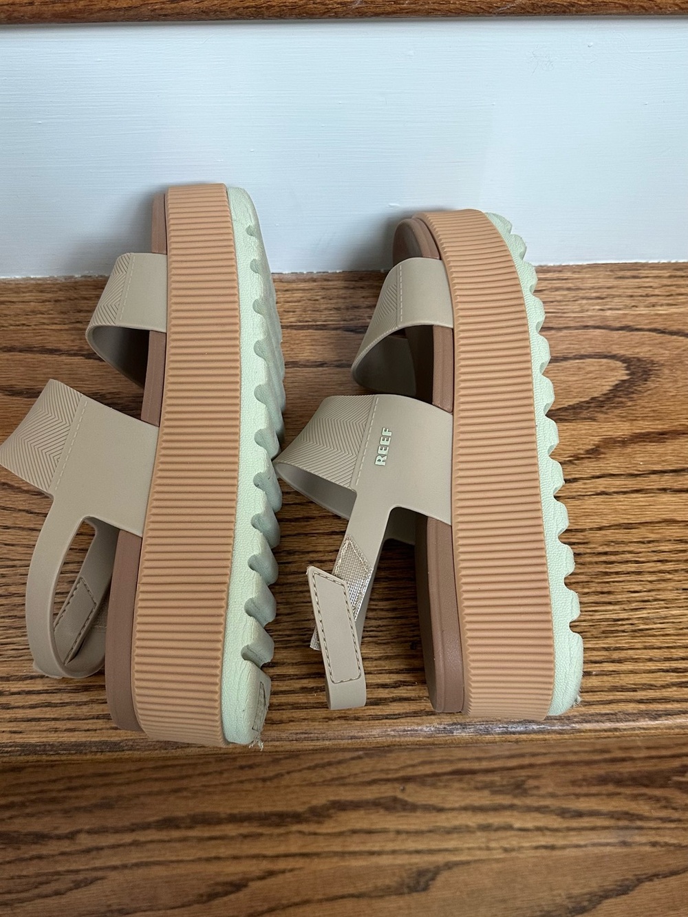 Reef Women's Water Higher Vista Platform Sandals in Beige and Tan - Picture 3 of 12